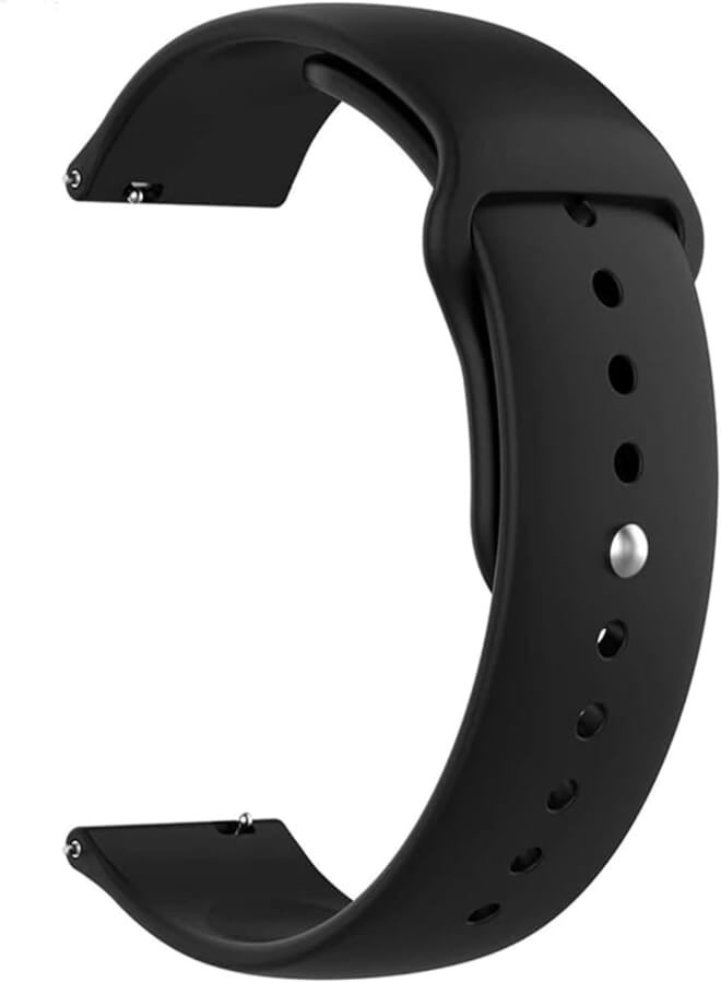 Cellution 22mm Soft Silicone Strap for Compatible with Samsung Galaxy Watch 46mm / Gear S3 Frontier/Classic, Amazfit Pace/Stratos/GTR 47mm - Black